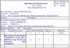 Mẫu Hóa Đơn Điều Chỉnh Thông Tin